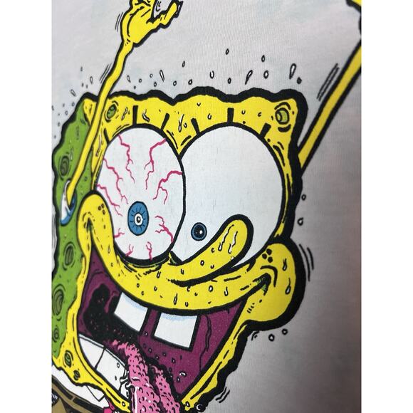 H&M SpongeBob T-Shirt Short Sleeve Relaxed Fit Size Medium Tie Dye - Picture 7 of 7